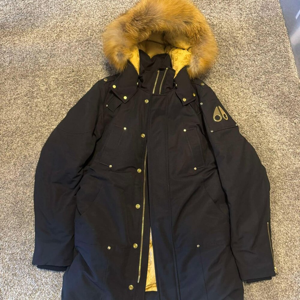 Moose Knuckle Gold Series Bomber Jacket Large Black $1500